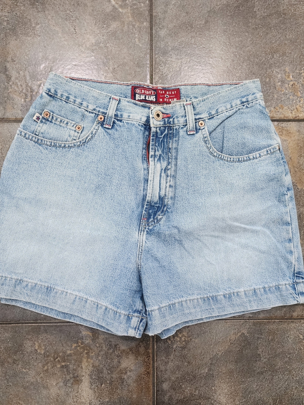 Vintage Y2K Old Navy Women's 10 30" Waist Denim Indie Mom Jean Shorts Jorts